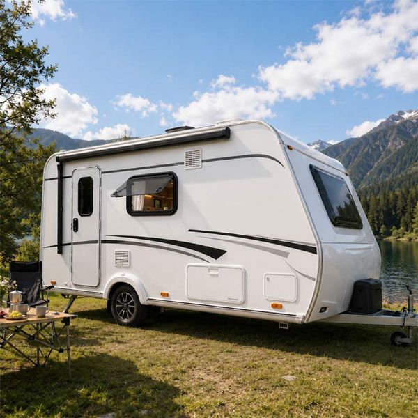 Gehärtetes Ausstellfenster für Wohnmobile mit Plissee - 70A59N