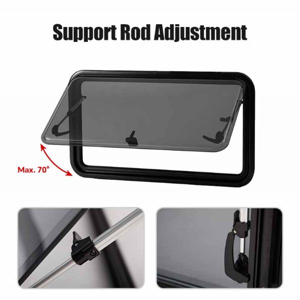 RV-Acryl-Scharnierfenster (integrierte Formgebung) - 71C55A