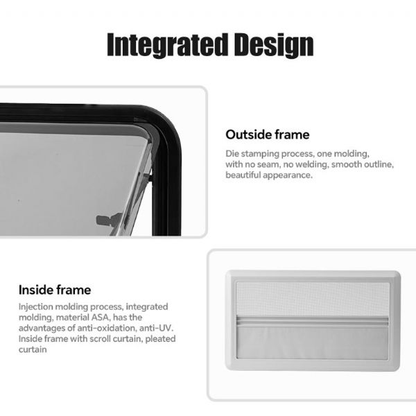 RV-Acryl-Scharnierfenster (integrierte Formgebung) - 71C55A