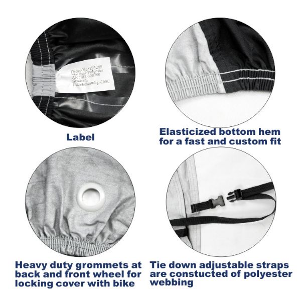 Motorradabdeckung mit Schloss - 90B16B