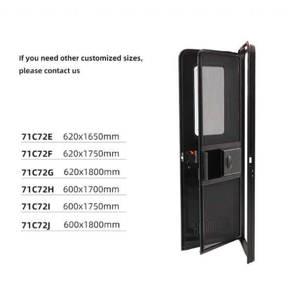 Einfachpunkt-Tür aus Aluminiumlegierung für Wohnmobile - 71C72E